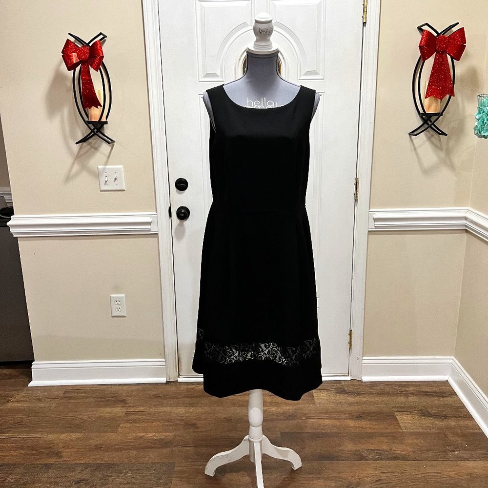 Jones New York Black Dress with Lace